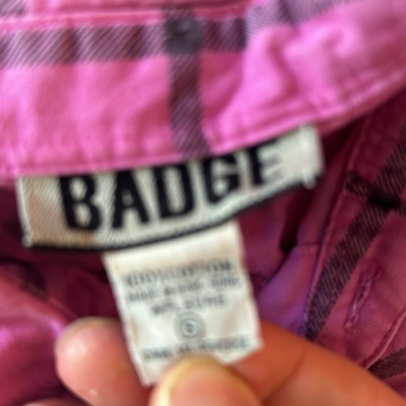 Vintage 80’s Badge Long button-up shirt. Size S. - Picture 3 of 3